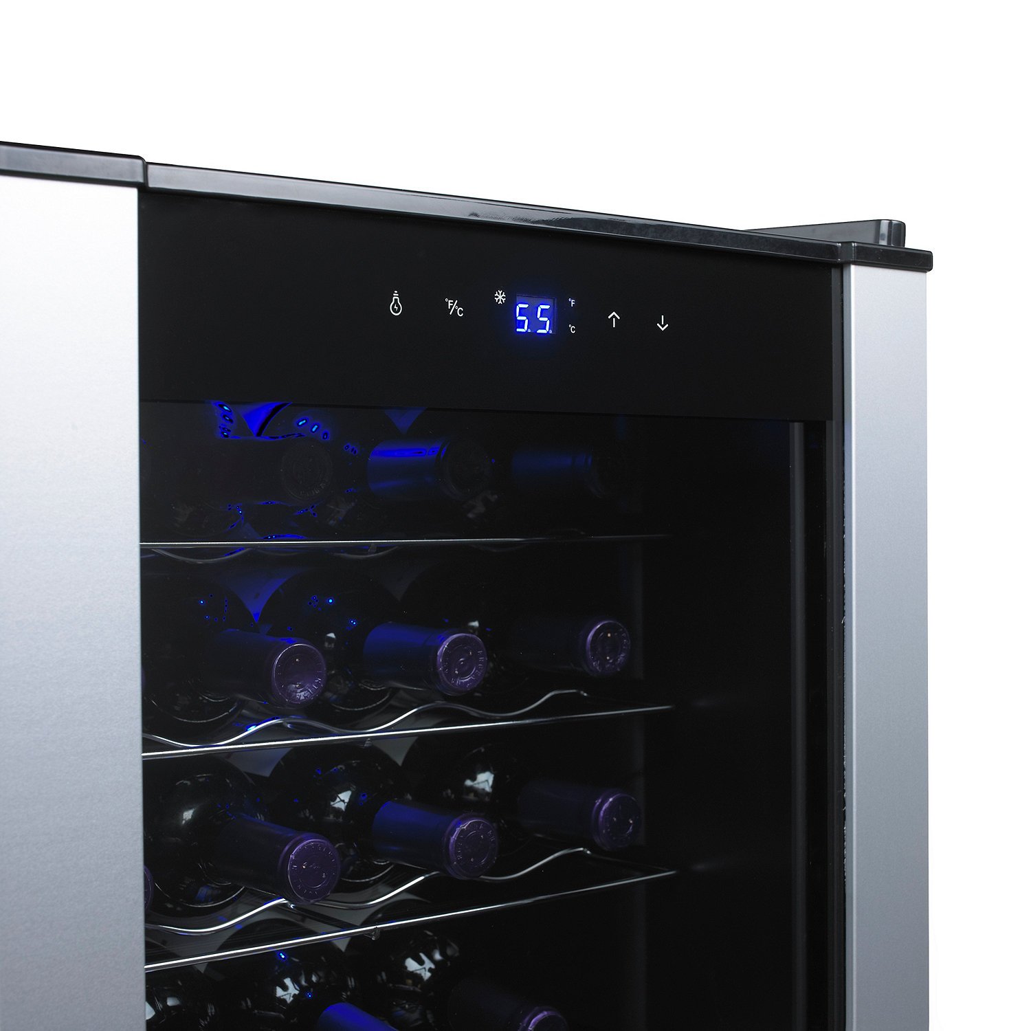 Wine Enthusiast - 20 Bottle Evolution Series Wine Cooler - Compact Mini Fridge Bottle Storage - Small Refrigerator for Beverage Storage - 25 1/2" H x 17" W x 18 3/4" D