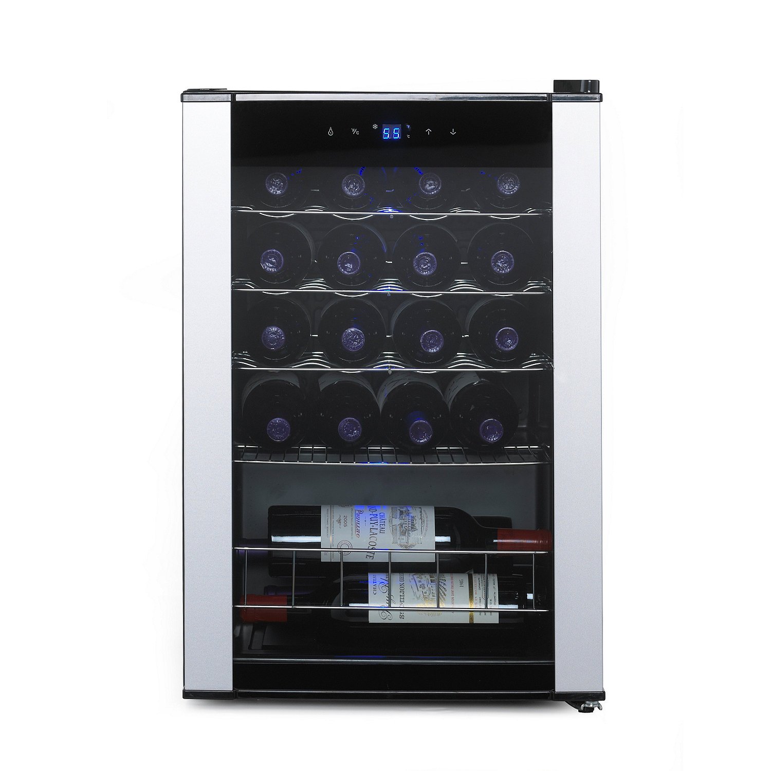 Wine Enthusiast - 20 Bottle Evolution Series Wine Cooler - Compact Mini Fridge Bottle Storage - Small Refrigerator for Beverage Storage - 25 1/2" H x 17" W x 18 3/4" D