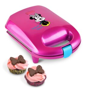 disney dmg-7 minnie mouse cupcake maker, mini, pink