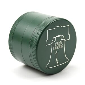 liberty grinders herb grinder - spice, ceramic coated, hard case, 2.5 inch, 4 piece, accessories, green