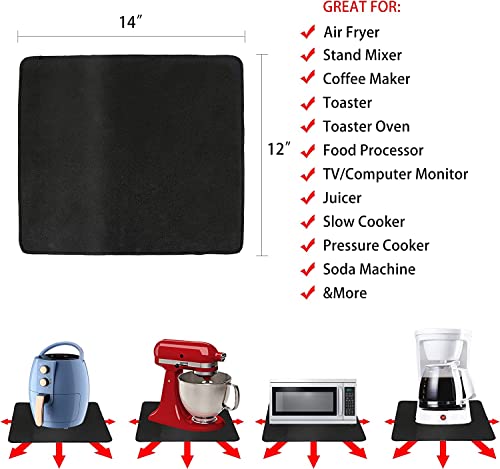 Heat Resistant Mat，Heat Resistant Mat for Air Fryer with Kitchen Appliance Sliders Function, Countertop Heat Protector Mats，Air Fryer Mat for COSORI Foodi Air Fryer, Coffee Maker, Blender 14" x 12"