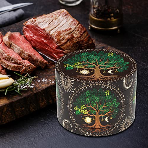 HOKirin Grinder 2.5 Inch Grinder Boho Aesthetics Grinder Tree of Life Grinder,Black