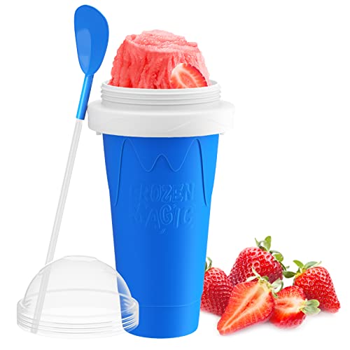 Slushy Maker Cup, Slushy Cup TIK Tok Frozen Magic Squeeze Cup Cooling Maker Cup Quick Frozen Smoothies Cup Ice Cream Maker Cup for Children