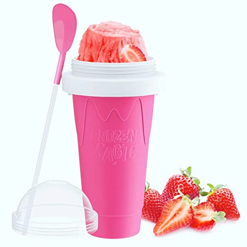 Slushy Maker Cup, Slushy Cup TIK Tok Frozen Magic Squeeze Cup Cooling Maker Cup Quick Frozen Smoothies Cup Ice Cream Maker Cup for Children