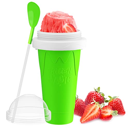 Slushy Maker Cup, Slushy Cup TIK Tok Frozen Magic Squeeze Cup Cooling Maker Cup Quick Frozen Smoothies Cup Ice Cream Maker Cup for Children