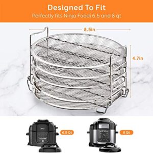 SICHEER Dehydrator Rack Stainless Steel Stand Accessories Compatible with Ninja Foodi Pressure Cooker and Air Fryer 6.5 and 8 Qt, Compatible with Instant Pot Duo Crisp 8 Qt