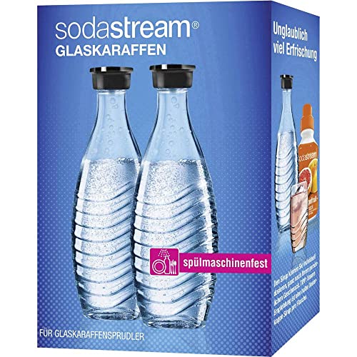 SodaStream Glass Carafe - For the Aqua Fizz, Penguin or Crystal Machine Only - Pack of 2