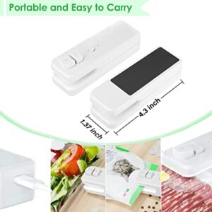 3 in 1 Mini Bag Sealer,Rechargeable Handheld Plastic Bag Resealer,with Cutter 3 in 1 Heat Portable Vacuum Sealers Kitchen Gadget for Chip Bags, Plastic Bags, Snack Freshness Food Storage（USB Cable)