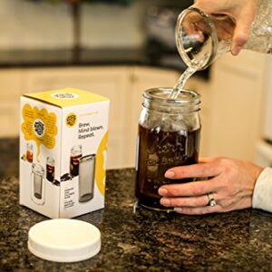 Brew Tube - Cold Brew Coffee Maker - 1 or 2 Quart Stainless Steel Mesh Reusable Filter for Wide Mouth Glass Mason Jar