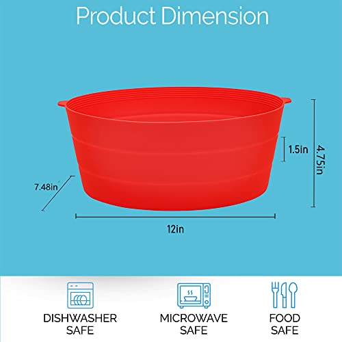 Silicone Slow Cooker Liners Fit Crock-Pot 7-8 Quart Oval Silicone Crockpot Liner,Food-Grade Material,Reusable & Leak proof Dishwasher Safe Cooking Liner for 7 Quart Crock Pot. (BLACK)