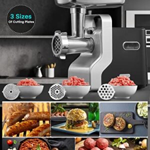 Meat Grinder Heavy Duty, 3000W Max Ultra Powerful, 5 in 1 HOUSNAT Multifunction Electric Meat Grinder, Sausage Stuffer, Slicer/Shredder/Grater, Kubbe & Tomato Juicing Kits, Home Kitchen Use