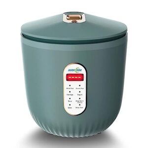 audecook mini rice cooker, 4 cups (uncooked) 2l portable small rice cooker with removable non-stick inner pot, 6 in 1 smart control multifunctional cooker, delay timer & keep warm function (green)