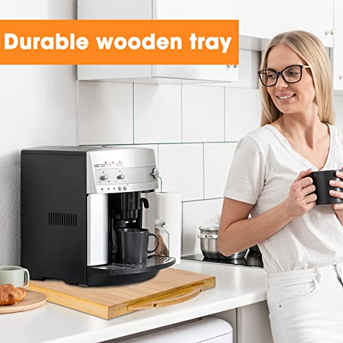 Bamboo Kitchen Appliances Slider,Save Counter Space,Underneath Cabinet Countertop Appliance Sliding Tray for Heavy Espresso Coffee Maker Pot K-Pod Holder Toaster Blender Air Fryer Stand Mixer