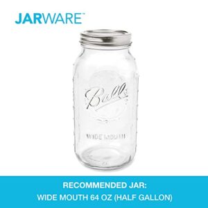 Jarware Cold Brew Coffee Maker and Tea Infuser Lid For Wide Mouth Mason Jars,Black