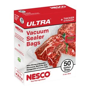 nesco heavy duty vaccum sealer bags- gallon 50 count