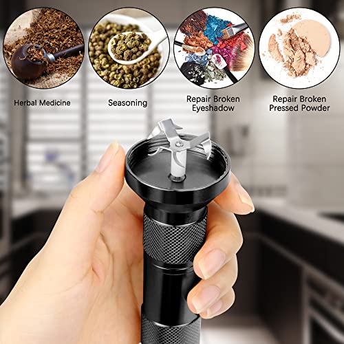 BLOCE Electric Herb Grinder, Electric Grinder for Spice with Cleaning Brush and Spoon, Portable Chopper Fine Grinder Kit (Batteries not included)