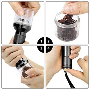 BLOCE Electric Herb Grinder, Electric Grinder for Spice with Cleaning Brush and Spoon, Portable Chopper Fine Grinder Kit (Batteries not included)