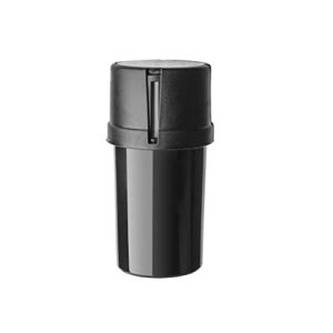 free boy manual grinder storage container,storage jar with built-in spice grinders-black