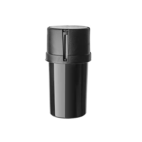 Free Boy Manual Grinder Storage Container,Storage Jar with Built-In Spice Grinders-Black