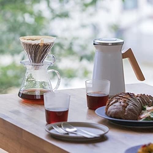 Hario "Simply Glass V60 Pour Over Set with Glass Server, Scoop and Filters, Size 02, Clear