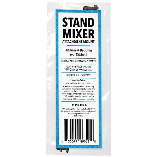 Impresa Stand Mixer Attachment Storage Organizer for KitchenAid Mixer Attachments - Organize Your Kitchen Appliances with the Impresa Stand Mixer Attachment Holder for Kitchen Aid Attachments