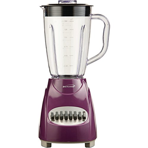 Brentwood JB-220PR Plastic Jar 12-Speed + Pulse Blender, Purple