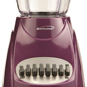 Brentwood JB-220PR Plastic Jar 12-Speed + Pulse Blender, Purple