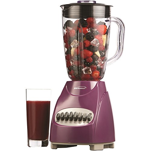 Brentwood JB-220PR Plastic Jar 12-Speed + Pulse Blender, Purple