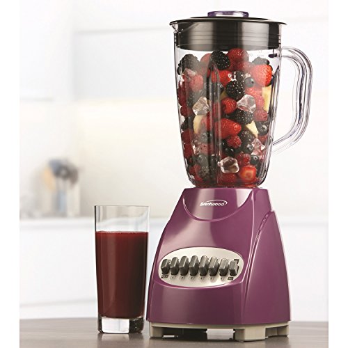 Brentwood JB-220PR Plastic Jar 12-Speed + Pulse Blender, Purple