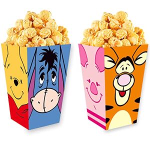 20pcs cute bear cartoon popcorn boxes,cute bear theme cartoon birthday decorations supplies