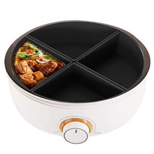 Slow Cooker Divider, 6 QT Silicone Liner, 4 in1 Slow Cooker Liners Reusable & Leakproof Silicone Crock Pot Dividerr Insert, Dishwasher Safe Cooking（Black）