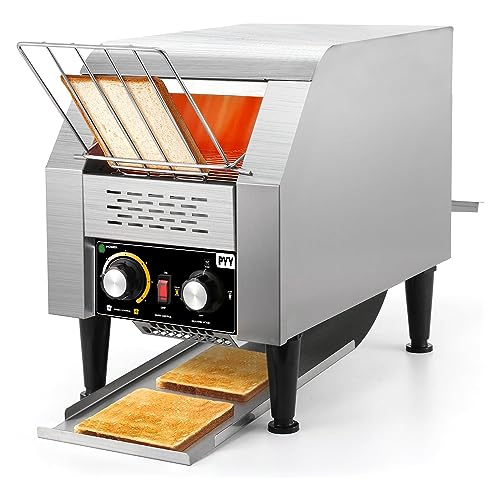 Commercial Toaster Conveyor 150slices/h Restaurant Toaster for Bun Bagel Bread Heavy Duty Stainless Steel Conveyor Toaster