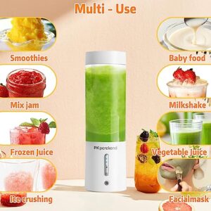 Portable Blender for Shakes and Smoothies, 20000rpm Ultra-Sharp 6 Blades Personal Mini Blender, 16 Oz BPA Free Mixing Juicer Rechargeable 4000mAh Electric Blender Bottles for Traveling, Gym, Office