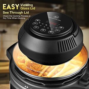 Air Fryer Lid CSS 8 in 1 Air Fryer Lid, 1000W Powerful Pressure Cooker Lid, Air Fryer