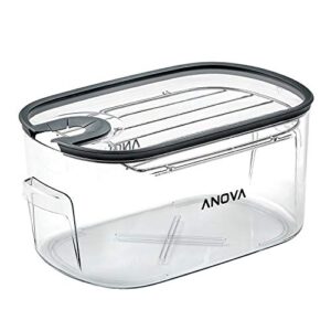 anova culinary antc01 sous vide cooker cooking container, holds up to 16l of water, with removable lid and rack
