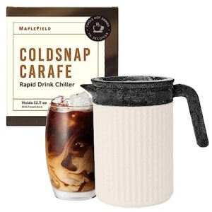 maplefield coldsnap carafe rapid beverage chiller 12.5 oz - iced coffee in 60 seconds - instant drink cooler for coffee, tea & cocktails - all-in-one insulated iced coffee maker and carafe