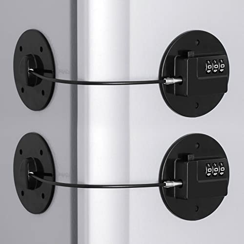 2 Pcs Fridge Lock, Refrigerator Lock, Secure Your Fridge with Our Combination Lock!, no Keys Needed! This Pantry Lock Works on fridges, freezers, cabinets, Drawers, and Even Toilet Seats.
