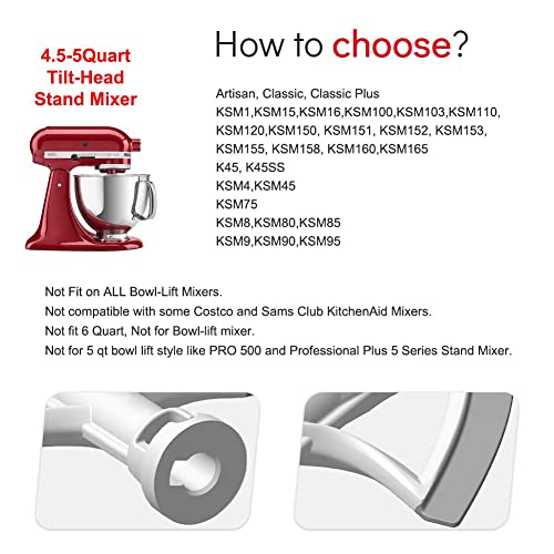 4.5-5 Quart Flex Edge Beater For KitchenAid Tilt-Head Stand Mixer, Kitchen Aid Mixers Accessories with Scraper, Kitchen Aid Attachments For Mixer