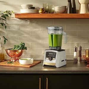 Vitamix A3500 Ascent Series Smart Blender, Professional-Grade, 64 oz. Low-Profile Container, White with Gold Accents