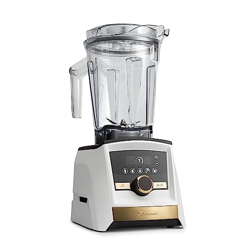 Vitamix A3500 Ascent Series Smart Blender, Professional-Grade, 64 oz. Low-Profile Container, White with Gold Accents