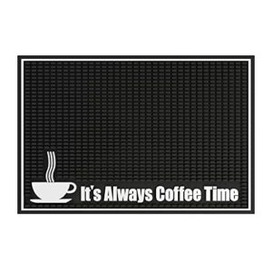 highball & chaser premium coffee mat 18in x 12in. 1cm thick durable kitchen counter-coffee bar accessories fit under coffee maker coffee pot espresso machine mat