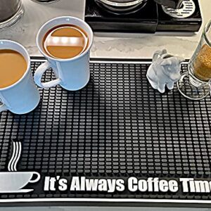 Highball & Chaser Premium Coffee Mat 18in x 12in. 1cm Thick Durable Kitchen Counter-Coffee Bar Accessories Fit Under Coffee Maker Coffee Pot Espresso Machine Mat