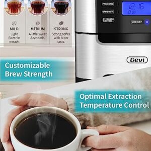 10-Cup Drip Coffee Maker, Brew Automatic Coffee Machine with Built-In Burr Coffee Grinder, Programmable Timer Mode and Keep Warm Plate, 1.5L Large Capacity Water Tank, Removable Filter Basket, 900W