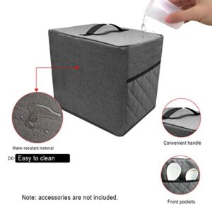 Air Fryer Dust Cover with 2 Accessory Pocket,Waterproof,Easy cleaning (FIT FOR 5-6 QUART, Gray)