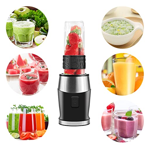 Blender for Shakes and Smoothies,3 in 1 Nutri Blender and Food Processor Combo,Ice Smoothies Maker,Mixer Blender/Chopper/Grinder with 19-oz Portable Bottle,1.5L Chopper Capacity,easy to Clean