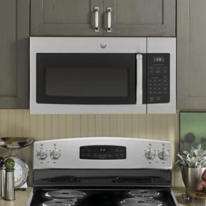 GE JVM3160RFSS 1.6 Cu. Ft. Over-the-Range Microwave Oven Stainless Steel Bundle with 2 YR CPS Enhanced Protection Pack