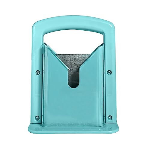 Bagel Slicer, Safety Handle, Bagel Cutter Stainless Steel (Aqua Sky)