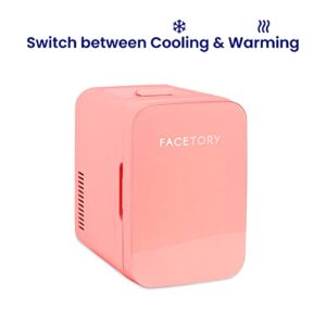 FACETORY Portable Coral Beauty Fridge (10-L / 12 Can) with Heat and Cool Capacity