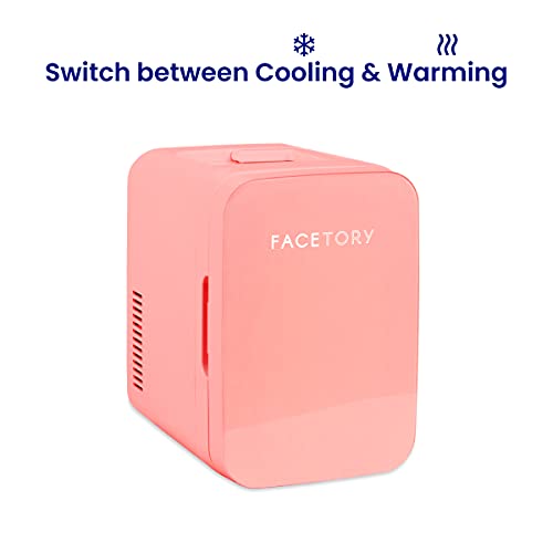 FACETORY Portable Coral Beauty Fridge (10-L / 12 Can) with Heat and Cool Capacity