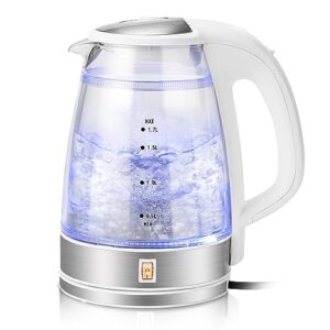 electric glass kettle, double wall, 6 hours keep warm,1200w hot water boiler, auto shut-off and boil-dry protection - gk9488a